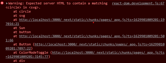 Warning: Expected server HTML to contain a matching ... in ...