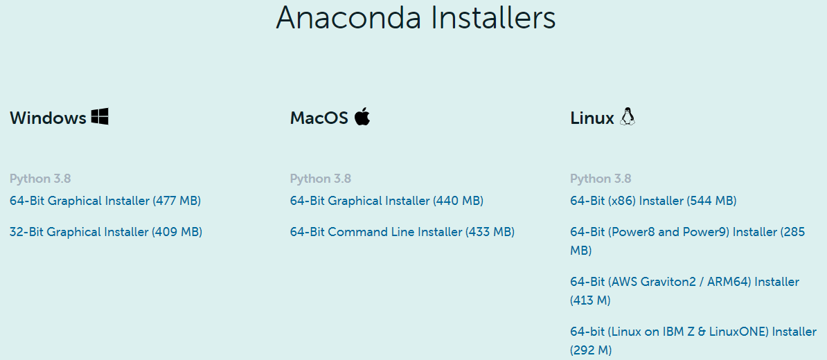 Anaconda Installers