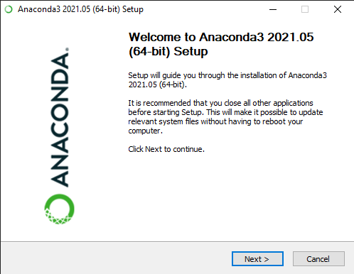 Anaconda Installers Step 1