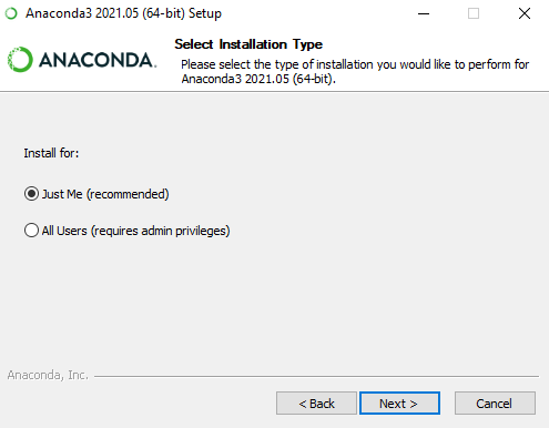 Anaconda Installers Step 3