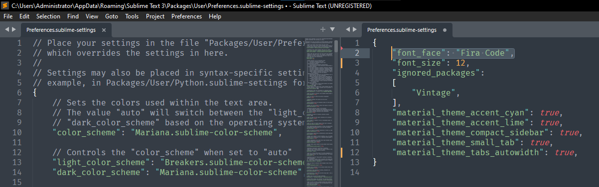 Cach cai dat font chu cho Sublime Text