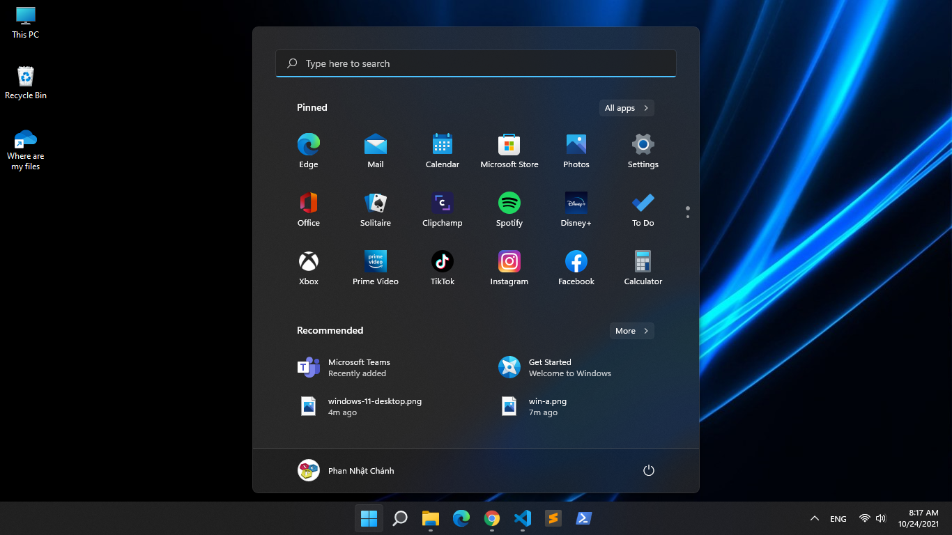 man hinh desktop windows 11