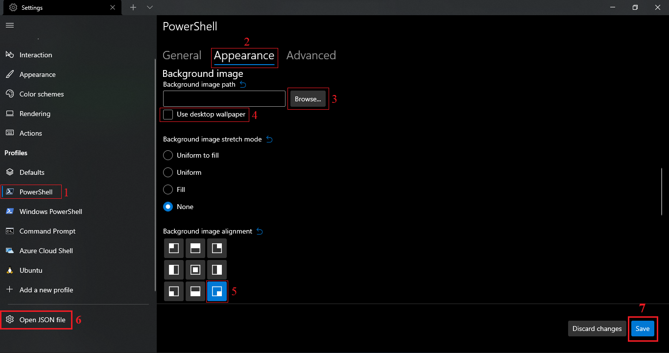 ccolor schemes trong windows terminal