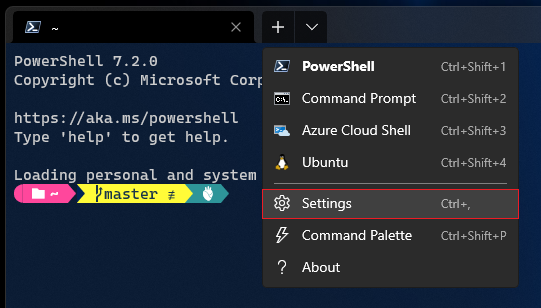 Settings Windows Terminal