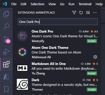 cài đặt theme cho vscode