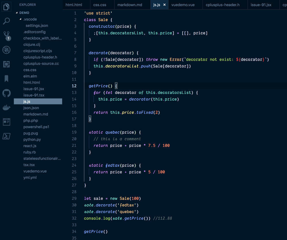 Night Owl theme vscode đẹp nhất