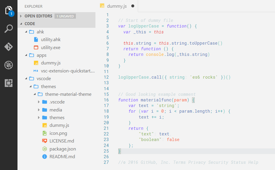 Sublime Material Light theme vscode đẹp nhất